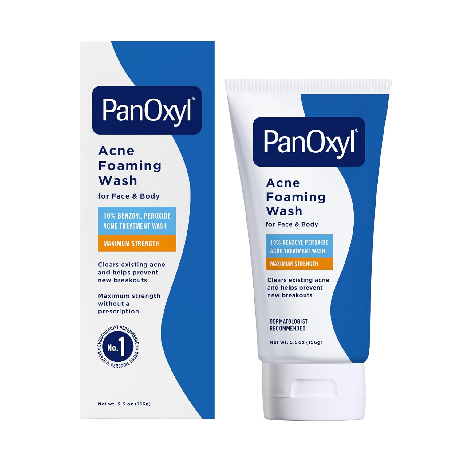 PanOxyl Acne Foaming Wash 10% Benzoyl Peroxide tube